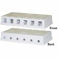 Swe-Tech 3C Blank Surface Mount Box for Keystones, 6 Port, White FWT300-3146E